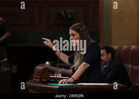 Madrid Spagna; 01/30/2024.- il Congresso dei deputati spagnoli vota contro la legge di amnistia per i politici catalani, il partito catalano Juns per Catalunya ha votato contro. Avranno a disposizione da 15 giorni a un mese in più per discutere gli emendamenti già registrati, prima di ritornare in Plenaria per la votazione finale. Foto: Juan Carlos Rojas Foto Stock