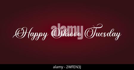 Happy Shrove Tuesday incredibile Text Illustration Design Illustrazione Vettoriale