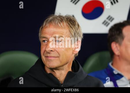 Al Rayyan, Qatar. 30 gennaio 2024. Jurgen Klinsmann allenatore (KOR) calcio/calcio: AFC Asian Cup Qatar 2023 turno di 16 partita tra Arabia Saudita 1(2-4)1 Corea del Sud allo Education City Stadium di al Rayyan, Qatar . Crediti: Naoki Morita/AFLO SPORT/Alamy Live News Foto Stock