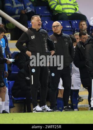 Peterborough, Regno Unito. 30 gennaio 2024. Darren Ferguson (allenatore della Peterborough Utd) al Peterborough United contro AFC Wimbledon EFL Trophy match, al Weston Homes Stadium, Peterborough, Cambridgeshire, il 30 gennaio 2024. Credito: Paul Marriott/Alamy Live News Foto Stock