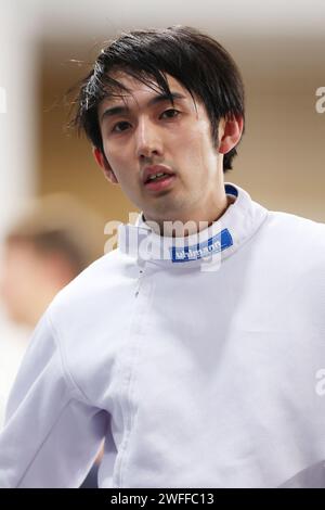 Doha, Qatar. 30 gennaio 2024. Yohito Masuda (JPN) scherma : FIE Fencing World Grand Prix Qatar Epee maschile al Lusail Sports Arena di Doha, Qatar . Crediti: Naoki Morita/AFLO SPORT/Alamy Live News Foto Stock