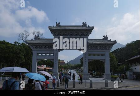 Isola di Lantau Hong Kong, 11.5,2023. Il monastero di po Lin è un monastero buddista situato sull'altopiano di Ngong Ping, sull'isola di Lantau, Hong Kong. Foto Stock