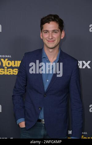 Los Angeles, USA. 30 gennaio 2024. LOS ANGELES, USA. 30 gennaio 2024: Matt Friend alla prima per l'ultima stagione di Curb Your Entreasm al Directors Guild Theatre. Credito immagine: Paul Smith/Alamy Live News Foto Stock