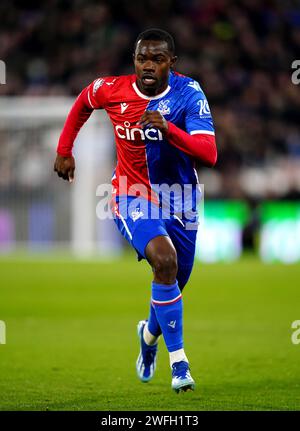 Tyrick Mitchell di Crystal Palace durante la partita di Premier League a Selhurst Park, Londra. Data immagine: Martedì 30 gennaio 2024. Foto Stock