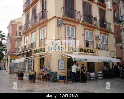 Taberna El Globo Farmacia, Malaga Foto Stock