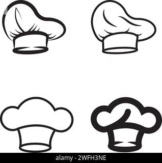 Hat chef modello logo illustrazione vettoriale Illustrazione Vettoriale