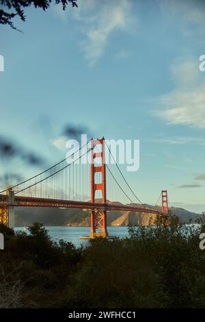 Vista del Golden Gate Bridge Foto Stock