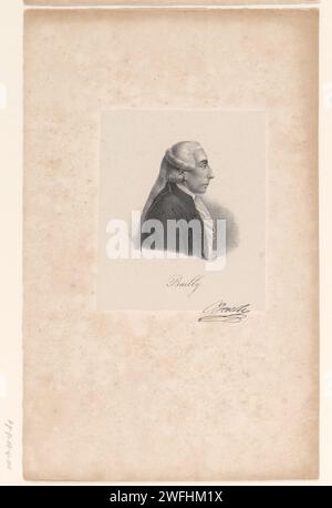 Portret van Jean Sylvain Bailly, anonimo, veuve Delpech (Naudet), in o dopo il 1818 - in o prima del 1842 carta stampata. persone storiche Foto Stock