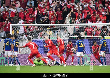 Doha, Qatar. 31 gennaio 2024. BAHRAIN VS GIAPPONE：TURNO DEI 16 - Coppa d'Asia AFC Qatar 2023 allo stadio al Thumama. Crediti: Meng Gao/Alamy Live News Foto Stock