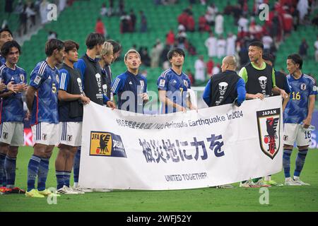 Doha, Qatar. 31 gennaio 2024. BAHRAIN VS GIAPPONE：TURNO DEI 16 - Coppa d'Asia AFC Qatar 2023 allo stadio al Thumama. Crediti: Meng Gao/Alamy Live News Foto Stock