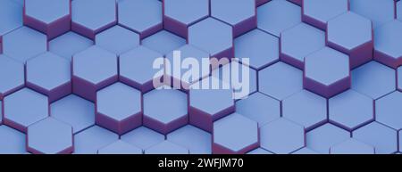 Motivo esagonale senza cuciture, geometricamente preciso, per creare un effetto tessellato simile a un nido d'ape, ideale per i design moderni. Foto Stock