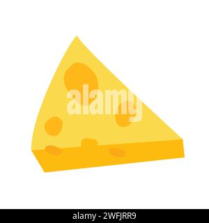 Illustrazione vettoriale dell'icona Cheese Slice Illustrazione Vettoriale