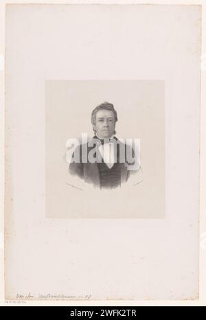 Ritratto di un uomo sconosciuto, Johan Hendrik Hoffmeister, 1851 - c. 1883 tipografo: Netherlandsprinter: The Hague paper. persone storiche (+ (ritratto completo) del busto) Foto Stock