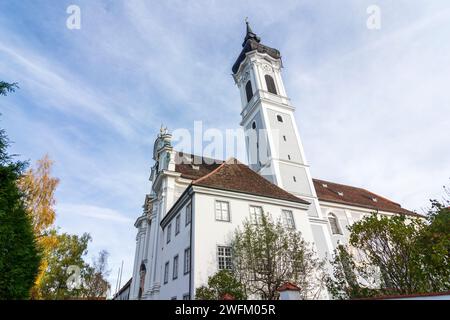 Dießen am Ammersee: Chiesa di Marienmünster a Oberbayern, Ammersee Lech, alta Baviera, Bayern, Baviera, Germania Foto Stock