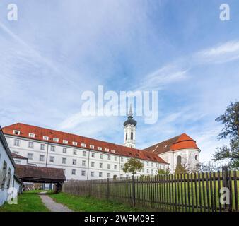 Dießen am Ammersee: Chiesa di Marienmünster a Oberbayern, Ammersee Lech, alta Baviera, Bayern, Baviera, Germania Foto Stock