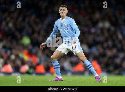 Etihad Stadium, Manchester, Regno Unito. 31 gennaio 2024. Premier League Football, Manchester City contro Burnley; Phil Foden del Manchester City Credit: Action Plus Sports/Alamy Live News Foto Stock