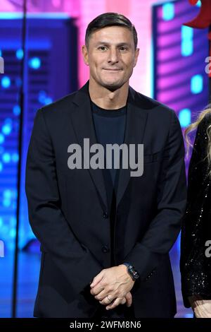 Milano, Italia. 31 gennaio 2024. Milano - trasmissione TV "stasera c'è Cattelan". - Javier Zanetti Credit: Independent Photo Agency/Alamy Live News Foto Stock