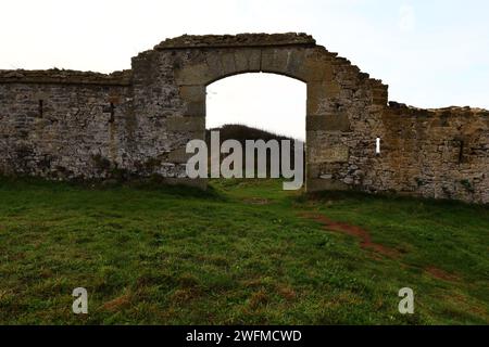 Vista sul forte della fraternità situato sulla penisola di Crozon nel dipartimento del Finistère, nella regione della Bretagna Foto Stock