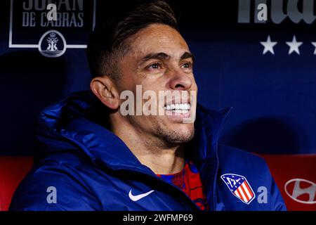 Madrid, Spagna. 31 gennaio 2024. Madrid, Spagna Gabriel Paulista dell'Atletico de Madrid durante la partita di calcio della Liga tra Atletico Madrid e Rayo Vallecano al Metropolitan Stadium di Madrid, Spagna. (Foto di Maria de Gracia Jimenez/SPP) (fotografo/SPP) credito: SPP Sport Press Photo. /Alamy Live News Foto Stock