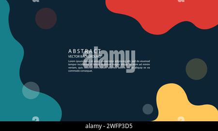 Design dinamico dello sfondo con concetto di liquido. Combinazione di pallet di colori compatibili per poster, Web e sfondo promozionale. Illustrazione Vettoriale