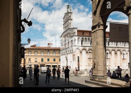 Chiesa di San Michele in foro, Lucca, Toscana, Italia Foto Stock