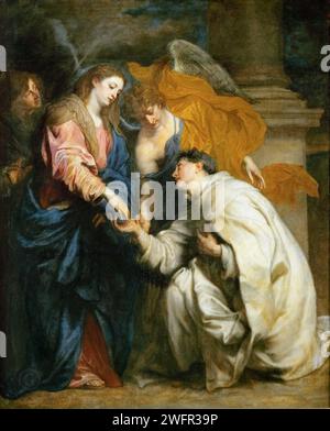 Kunsthistorisches Museum - Anthony van Dyck -- matrimonio mistico del Beato Hermann Joseph (fidanzamento del Beatificato Hermann Joseph con la Vergine Maria) Foto Stock
