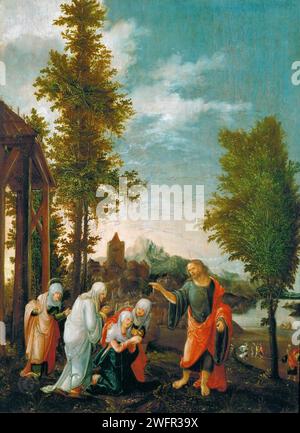 Kunsthistorisches Museum - Wolfgang Huber (c. 1485-1553) -- Cristo congedato da Maria (addio di Cristo alle donne sante) Foto Stock