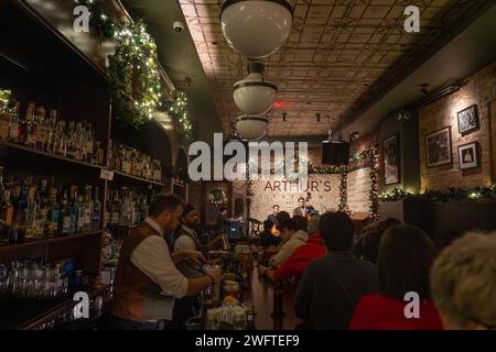 ArthurÕs Jazz Club a New York. Data foto: Sabato 27 gennaio 2024. Foto: Richard Gray/Alamy Foto Stock