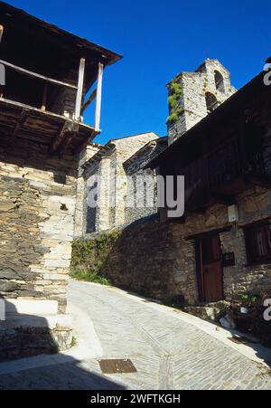 Architettura tradizionale. Peñalba de Santiago, provincia di Leon, Castilla Leon, Spagna. Foto Stock