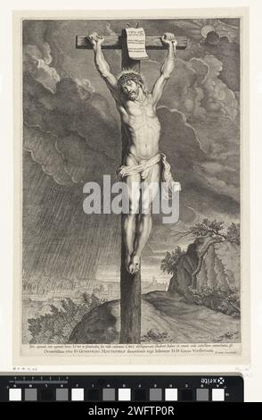 Cristo sulla Croce, Lucas Vorsterman (i), dopo Peter Paul Rubens, 1626 stampa Anversa carta che incide Cristo sulla croce sul Golgotha (da solo, senza passanti) Foto Stock