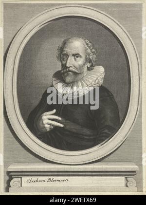 Ritratto di Abraham Bloemaert, Pieter van Gunst, 1659 - 1731 stampa Abraham Bloemaert, pittore olandese, all'età di 82 anni. Incisione su carta di Amsterdam Foto Stock