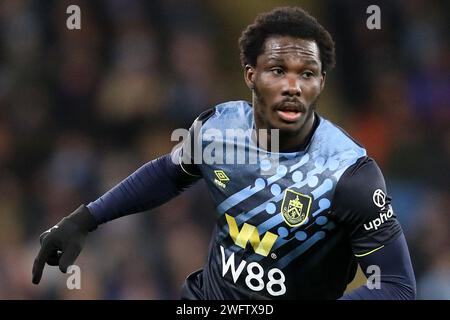 Etihad Stadium, Manchester, Regno Unito. 31 gennaio 2024. Premier League Football, Manchester City contro Burnley; David Datro Fofana di Burnley Credit: Action Plus Sports/Alamy Live News Foto Stock