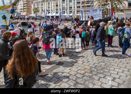 Escale a Sete 2022 : giornata delle tradizioni marittime del Porto di Sete. Occitanie, Francia Foto Stock