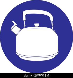 Teapot icona Vector semplice modello di design Illustrazione Vettoriale