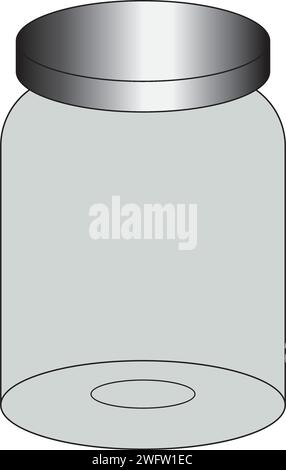 icona vaso in vetro disegno del logo con illustrazione vettoriale Illustrazione Vettoriale