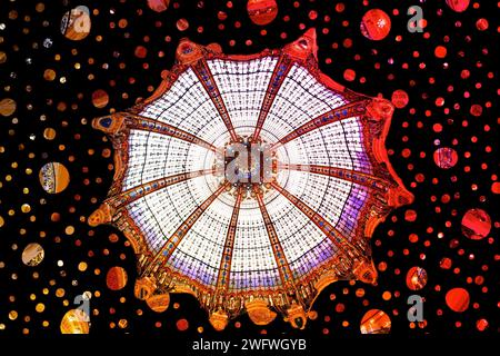 Le Galeries Lafayette di Parigi, Francia. Foto Stock