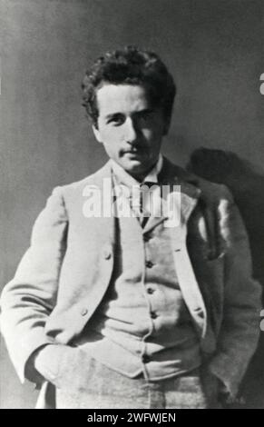 Fisico teorico Albert Einstein (1879-1955) nel 1898. Foto Stock