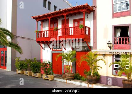 Casa tipica a Santa Cruz de la Palma, la Palma, Isole Canarie, Spagna, Europa Foto Stock