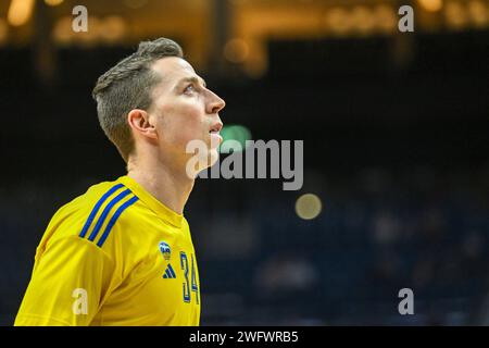 Berlino, Deutschland 01. Febbraio 2024: Basket EuroLeague - 2023/2024 - Alba Berlin vs. Valencia Basket IM Bild: Justin Bean (Alba Berlin) Foto Stock