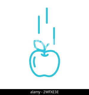 Icona Gravity Apple. Dal set di icone blu. Illustrazione Vettoriale