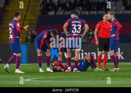 Barcellona, Spagna. 31 gennaio 2024. Spagna la Liga Soccer Match FC Barcelona vs Osasuna all'Estadio Olímpico de Montjuic, Barcellona, 31 gennaio 2024 Ferran Torres 900/Cordon Press Credit: CORDONE PRESS/Alamy Live News Foto Stock