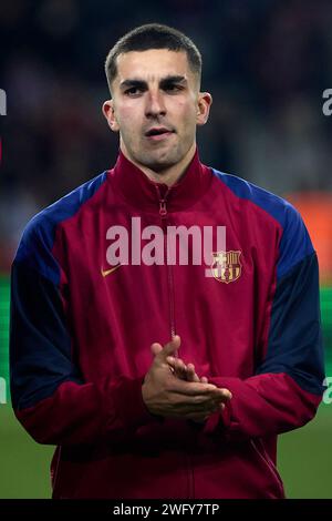 BARCELLONA, SPAGNA - GENNAIO 31: Ferran Torres del FC Barcelona durante la partita la Liga EA Sports tra FC Barcelona e CA Osasuna all'Estadi Olimpic Lluis Companys il 31 gennaio 2024 a Barcellona, Spagna Foto Stock