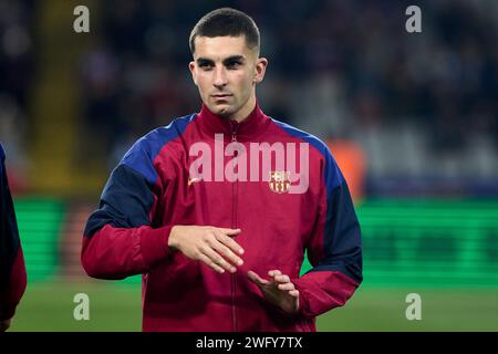 BARCELLONA, SPAGNA - GENNAIO 31: Ferran Torres del FC Barcelona durante la partita la Liga EA Sports tra FC Barcelona e CA Osasuna all'Estadi Olimpic Lluis Companys il 31 gennaio 2024 a Barcellona, Spagna Foto Stock