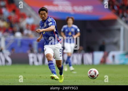 31 gennaio 2024 - calcio/calcio : AFC Asian Cup Qatar 2023 Round of 16 partita tra Bahrain 1-3 Giappone allo stadio al Thumama, Doha, Qatar. Credito: AFLO/Alamy Live News Foto Stock