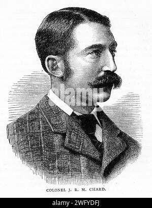 Ritratto del colonnello John Rouse Merriott Chard VC (1847 – 1897) un ufficiale dell'esercito britannico che ricevette la Victoria Cross per il suo ruolo nella difesa di Rorke's Drift nel gennaio 1879, dove assunse il comando dell'avamposto e una piccola guarnigione di 139 soldati e respinse con successo un assalto di 4.000 guerrieri Zulu. Pubblicato intorno al 1900 Foto Stock