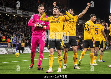 Wolverhampton, Regno Unito. 2 febbraio 2024. Wolverhampton, Inghilterra, 1 febbraio 2024: XXXXX durante la partita di calcio della Premier League tra Wolverhampton Wanderers e Manchester United al Molineux Stadium di Wolverhampton, Inghilterra (Richard Callis/SPP) credito: SPP Sport Press Photo. /Alamy Live News Foto Stock