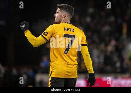 Wolverhampton, Regno Unito. 2 febbraio 2024. Wolverhampton, Inghilterra, 1 febbraio 2024: XXXXX durante la partita di calcio della Premier League tra Wolverhampton Wanderers e Manchester United al Molineux Stadium di Wolverhampton, Inghilterra (Richard Callis/SPP) credito: SPP Sport Press Photo. /Alamy Live News Foto Stock