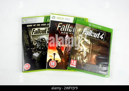 Serie di videogiochi Fallout ( 3, New vegas e 4) – Galles, Regno Unito – 31 gennaio 2024 Foto Stock