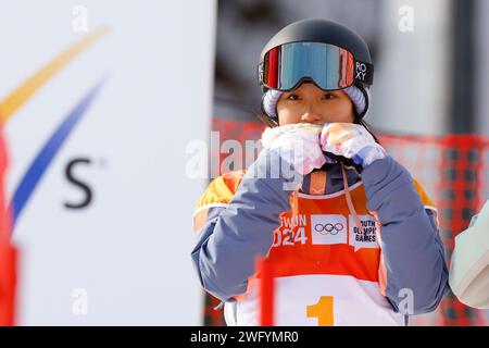 Sara Shimizu (JPN), 1 FEBBRAIO 2024 Snowboard Qualifica di Halfpipe