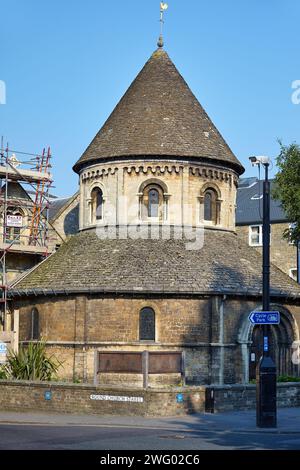 Cambridge, Regno Unito - 26 giugno 2010: Round Church (Church of the Holy Sepulchre), l'antica chiesa anglicana sulla Bridge Street. Cambridge. Cambia Foto Stock